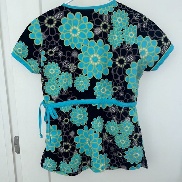 Koi Kathryn mock wrap scrub top sz XS EUC LN Asian inspired 115PR - Picture 5 of 5